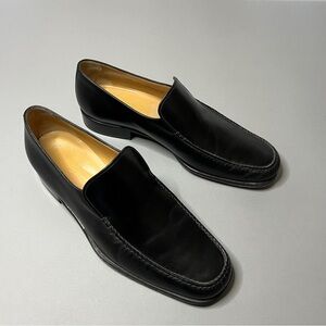 Bally black leather slip on loafers men’s size US 12 EU 11